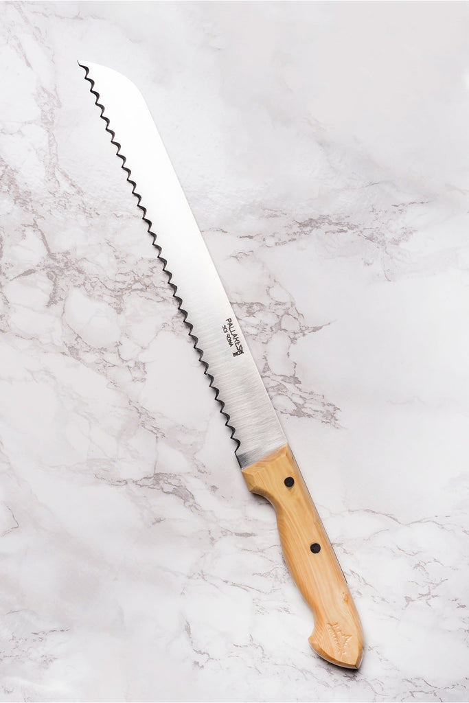 Cuchillo de pan Pallarès Solsona con mango de boj – Origo Bakery
